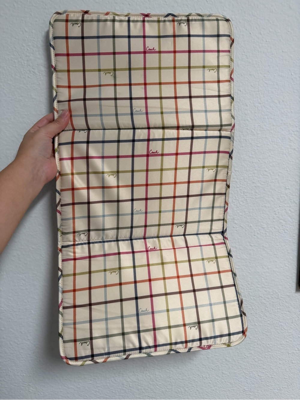 Vintage Coach Tattersall Changing Pad
